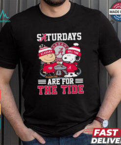Snoopy And Charlie Brown X Alabama Crimson Tide Saturdays Are For The Tide Shirt