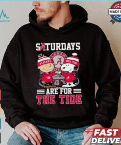 Snoopy And Charlie Brown X Alabama Crimson Tide Saturdays Are For The Tide Shirt