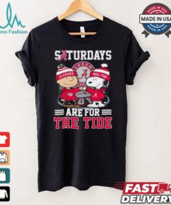Snoopy And Charlie Brown X Alabama Crimson Tide Saturdays Are For The Tide Shirt