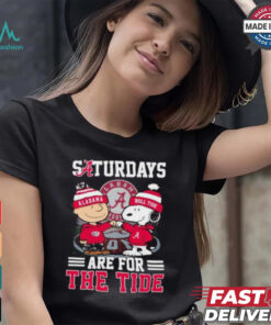 Snoopy And Charlie Brown X Alabama Crimson Tide Saturdays Are For The Tide Shirt