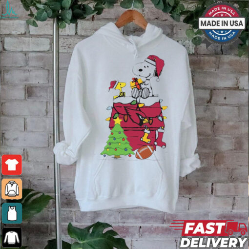 Snoopy And Woodstock Gift Arizona Cardinals Football Merry Christmas 2024 shirt