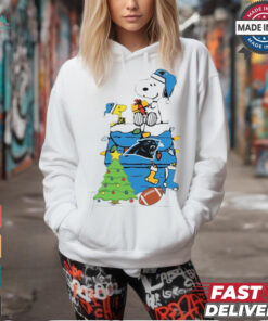 Snoopy And Woodstock Gift Carolina Panthers Football Merry Christmas 2024 shirt