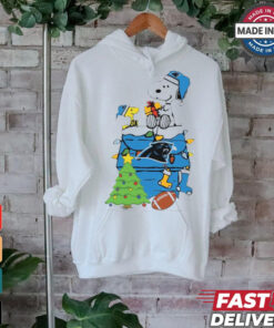 Snoopy And Woodstock Gift Carolina Panthers Football Merry Christmas 2024 shirt