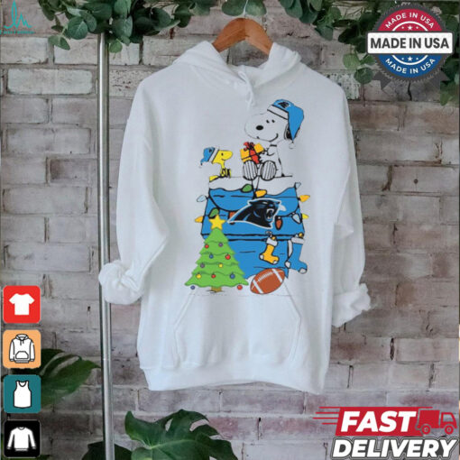 Snoopy And Woodstock Gift Carolina Panthers Football Merry Christmas 2024 shirt