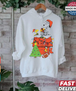Snoopy And Woodstock Gift Cleveland Browns Football Merry Christmas 2024 shirt