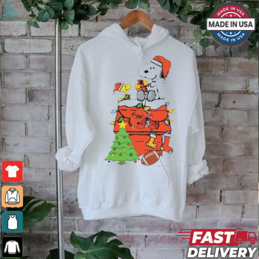Snoopy And Woodstock Gift Cleveland Browns Football Merry Christmas 2024 shirt