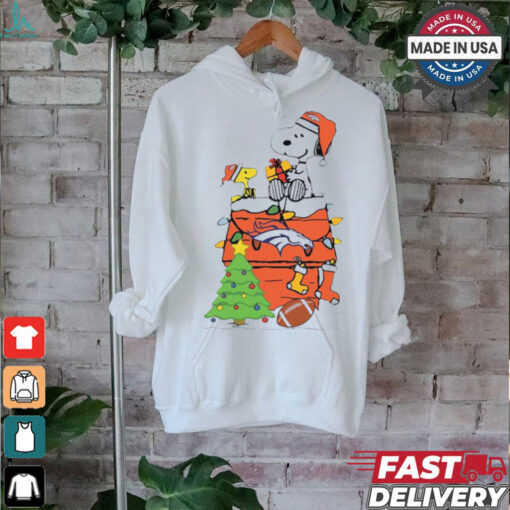 Snoopy And Woodstock Gift Denver Broncos Football Merry Christmas 2024 shirt