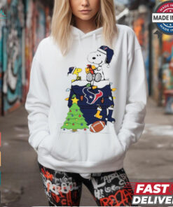 Snoopy And Woodstock Gift Houston Texans Football Merry Christmas 2024 shirt