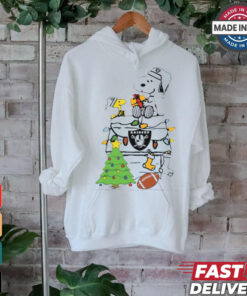 Snoopy And Woodstock Gift Las Vegas Raiders Football Merry Christmas 2024 shirt