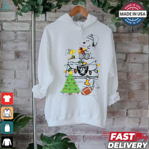Snoopy And Woodstock Gift Las Vegas Raiders Football Merry Christmas 2024 shirt