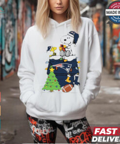 Snoopy And Woodstock Gift New England Patriots Football Merry Christmas 2024 shirt, hoodie, sweater, long sleeve and tank top Snoopy And Woodstock Gift New England Patriots Football Merry Christmas 2024 shirt