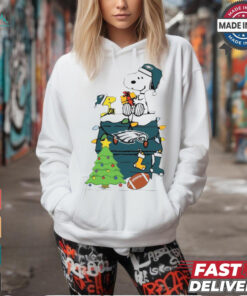 Snoopy And Woodstock Gift Philadelphia Eagles Football Merry Christmas 2024 shirt