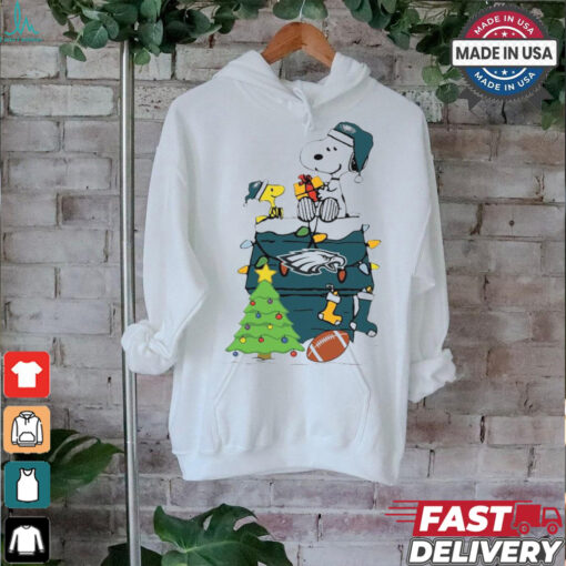Snoopy And Woodstock Gift Philadelphia Eagles Football Merry Christmas 2024 shirt