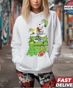 Snoopy And Woodstock Gift Seattle Seahawks Football Merry Christmas 2024 shirt
