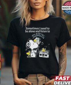 Snoopy And Woodstock Sometimes I Need To Be Alone And Listen To Eagles shirt