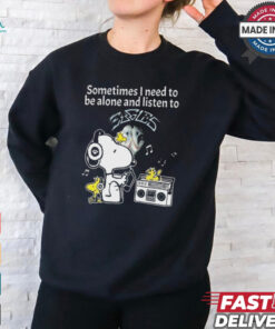 Snoopy And Woodstock Sometimes I Need To Be Alone And Listen To Eagles shirt