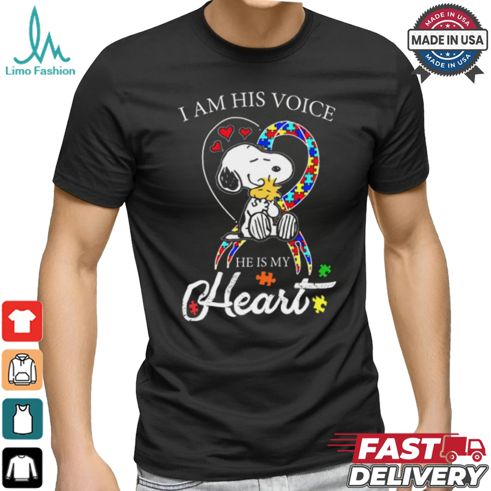 Snoopy Autism – His Voice My Heart shirt Snoopy Autism – His Voice My Heart shirt