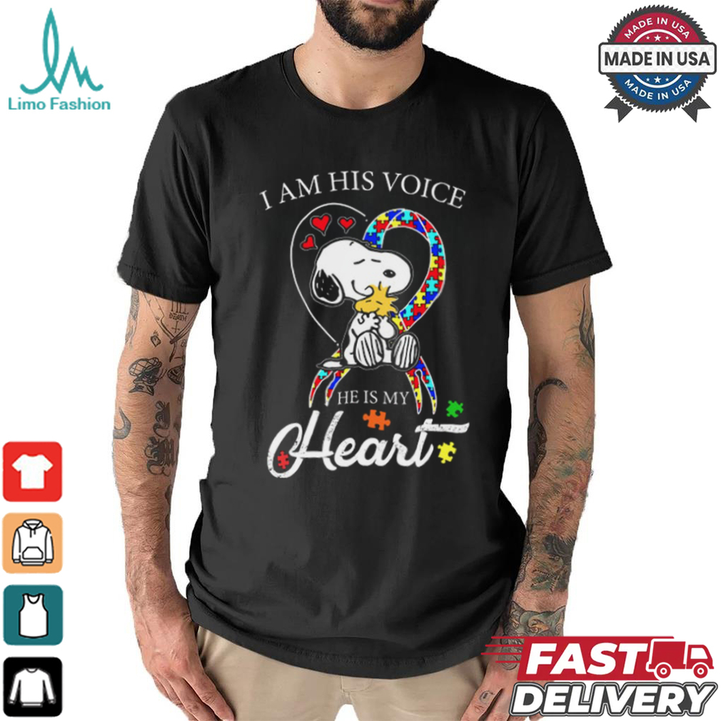 Snoopy Autism – His Voice My Heart shirt Snoopy Autism – His Voice My Heart shirt