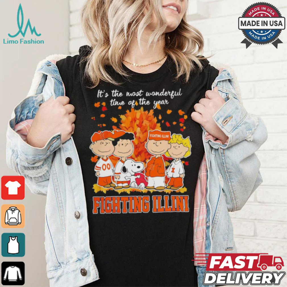 Snoopy Illinois Fighting Illini Fall the most beautiful time of the year shirt Snoopy Illinois Fighting Illini Fall the most beautiful time of the year shirt