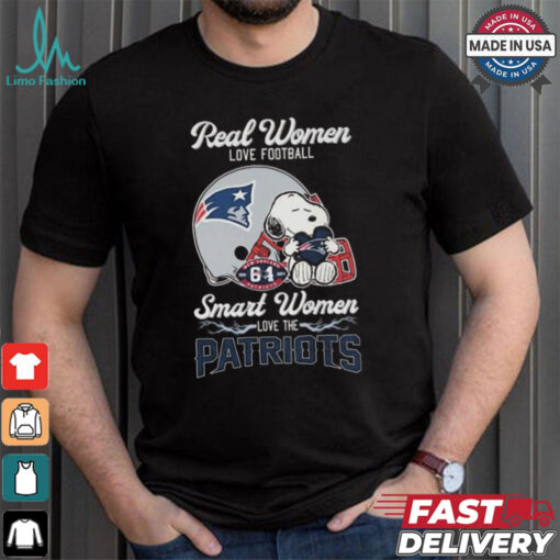 Snoopy Real Women Love Football Smart Women Love The New England Patriots Shirt