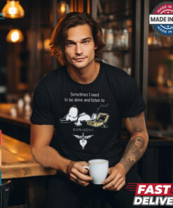 Snoopy Sometimes I Need To Be Alone And Listen To Bon Jovi Logo shirt