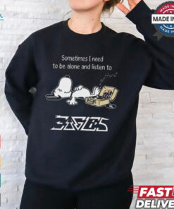 Snoopy Sometimes I Need To Be Alone And Listen To Eagles Logo shirt