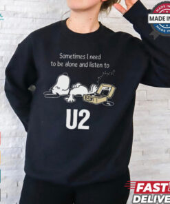 Snoopy Sometimes I Need To Be Alone And Listen To U2 Logo shirt
