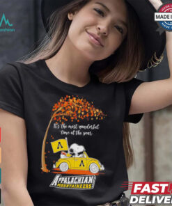 Snoopy driving car Appalachian State Mountaineers Fall the most wonderful shirt
