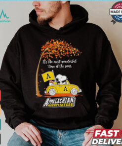 Snoopy driving car Appalachian State Mountaineers Fall the most wonderful shirt