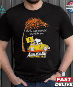 Snoopy driving car Appalachian State Mountaineers Fall the most wonderful shirt