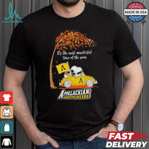 Snoopy driving car Appalachian State Mountaineers Fall the most wonderful shirt