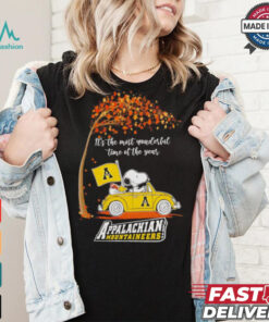 Snoopy driving car Appalachian State Mountaineers Fall the most wonderful shirt