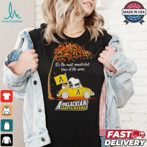 Snoopy driving car Appalachian State Mountaineers Fall the most wonderful shirt