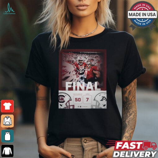 South Carolina Win 50 7 Akron Football 2024 Game Day Final Score Shirt