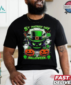 St. Patricks Day Halloween cat shirt