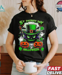 St. Patricks Day Halloween cat shirt