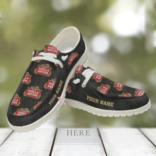 Stella Artois Custom Name Hey Dude Shoes