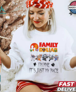 Stitch Horror Character X Family Dollar I’m Fine It’s Just My Face Halloween Shirt