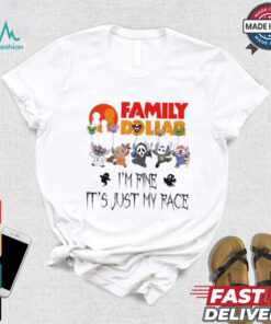 Stitch Horror Character X Family Dollar I’m Fine It’s Just My Face Halloween Shirt