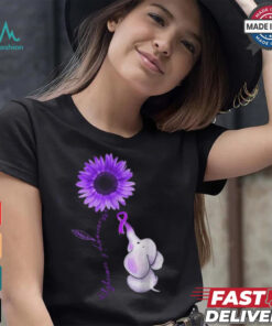 Sunflower Elephant Alzheimer's Awareness T Shirt