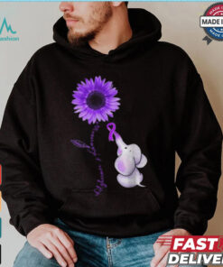 Sunflower Elephant Alzheimer's Awareness T Shirt