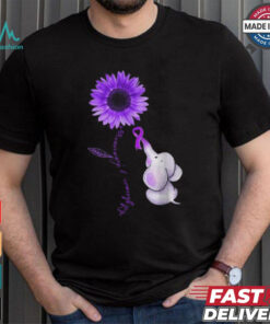 Sunflower Elephant Alzheimer's Awareness T Shirt