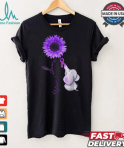 Sunflower Elephant Alzheimer's Awareness T Shirt