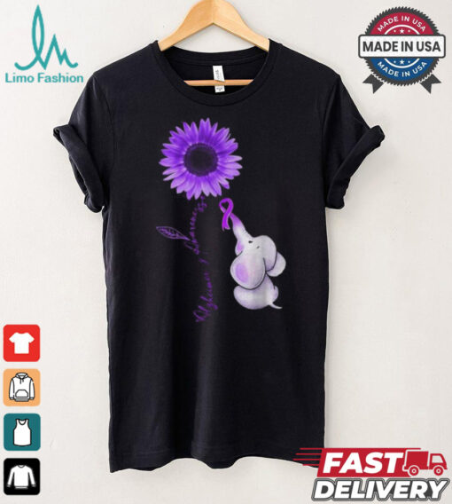 Sunflower Elephant Alzheimer’s Awareness T Shirt