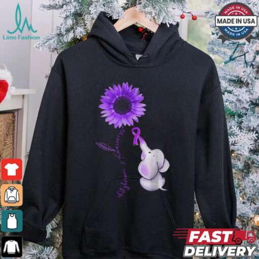 Sunflower Elephant Alzheimer’s Awareness T Shirt