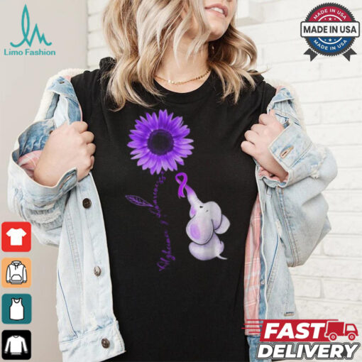 Sunflower Elephant Alzheimer’s Awareness T Shirt