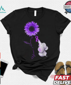Sunflower Elephant Alzheimer's Awareness T Shirt