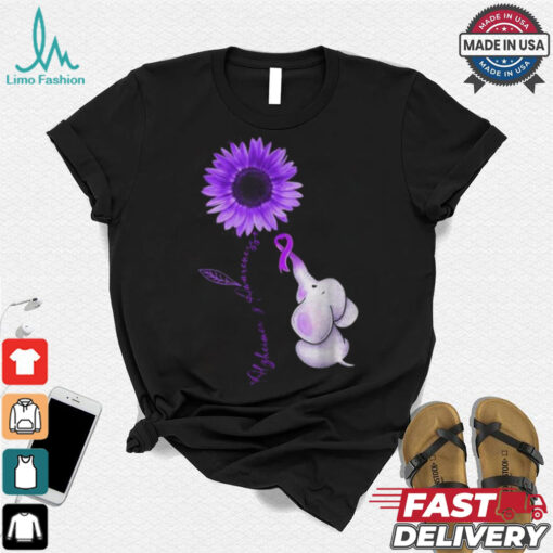 Sunflower Elephant Alzheimer’s Awareness T Shirt