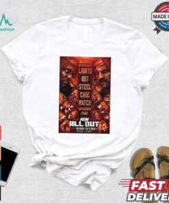 Swerve Strickland Lights Out Steel Cage Match Hangman Adam Page – AEW ALL OUT 2024 Poster t shirt
