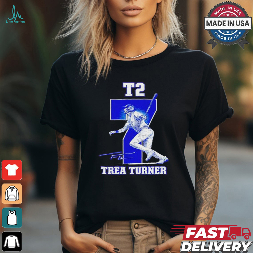 T2 number 7 Trea Turner Philadelphia Phillies signature shirt T2 number 7 Trea Turner Philadelphia Phillies signature shirt